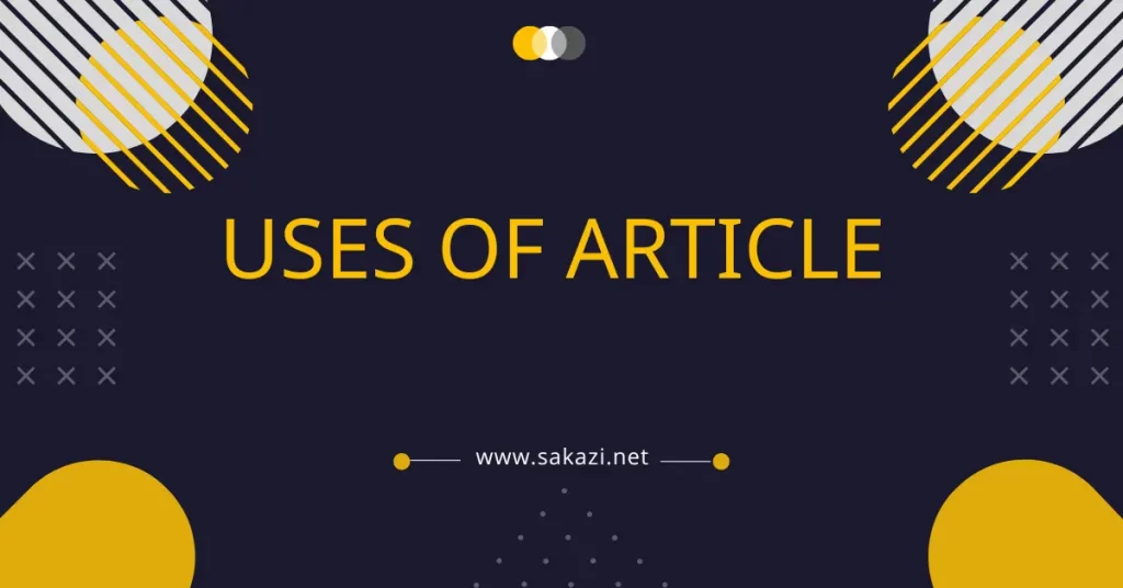 USes of article