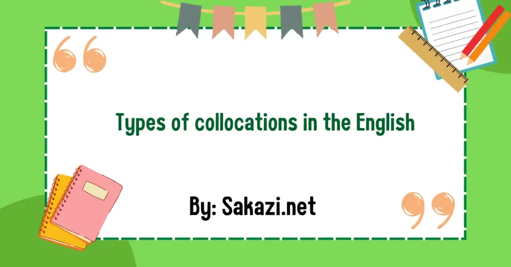 Types of collocations in the English